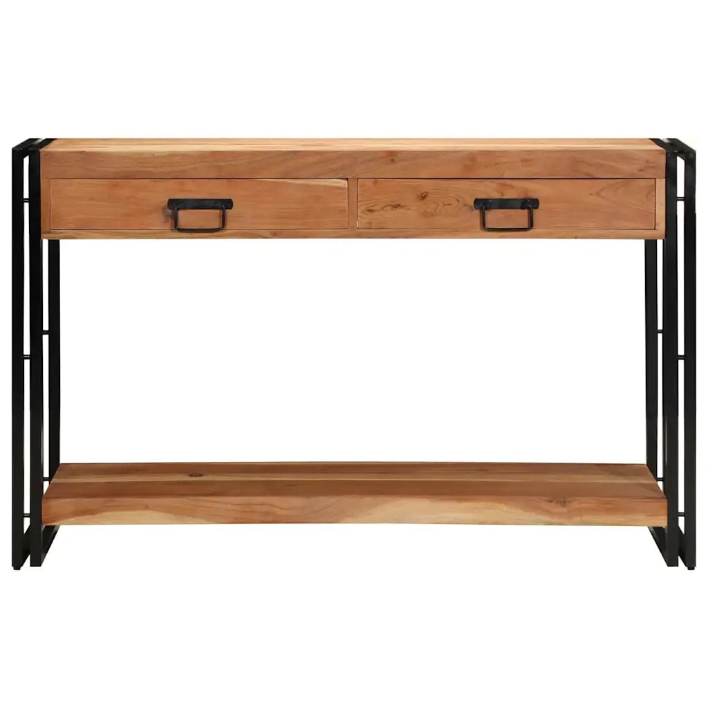 Tavolo consolle con cassetto Marrone Legno di Acacia Massello 4102734