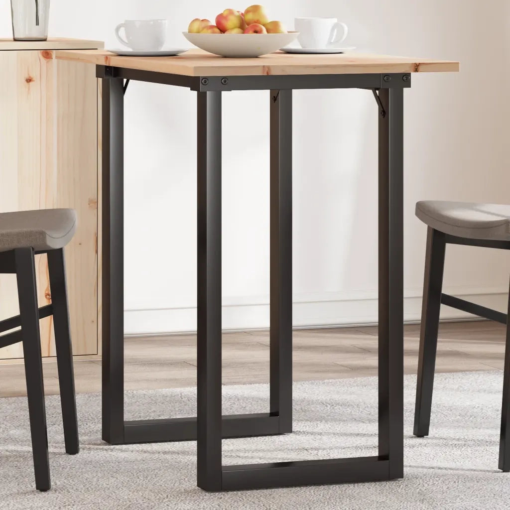 Tavolo da Pranzo Telaio a O 80x50x75,5 cm Legno Pino e Acciaio 3282738