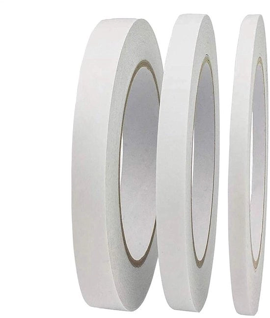 Set di adesivi a doppia faccia di 3 rotoli diverse misure super resistenti per progetti di fai da te