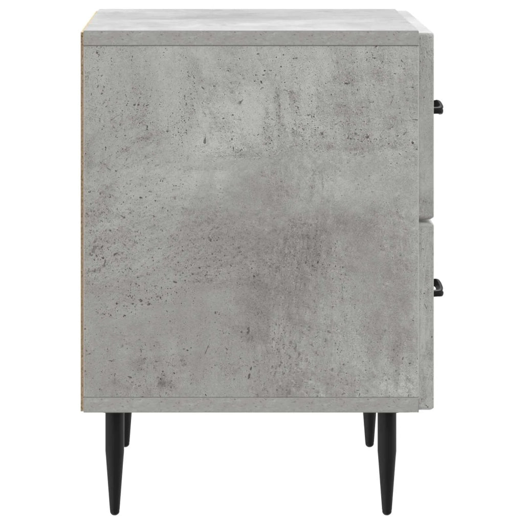 Armadio da Notte 2 pcs Grigio Cemento 43 x 34,5 x 47,5 cm 894762