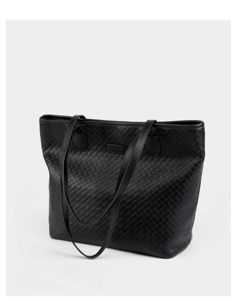Borsa a tracolla da donna in vera pelle, grande capacit¨¤, borsa da lavoro, nera
