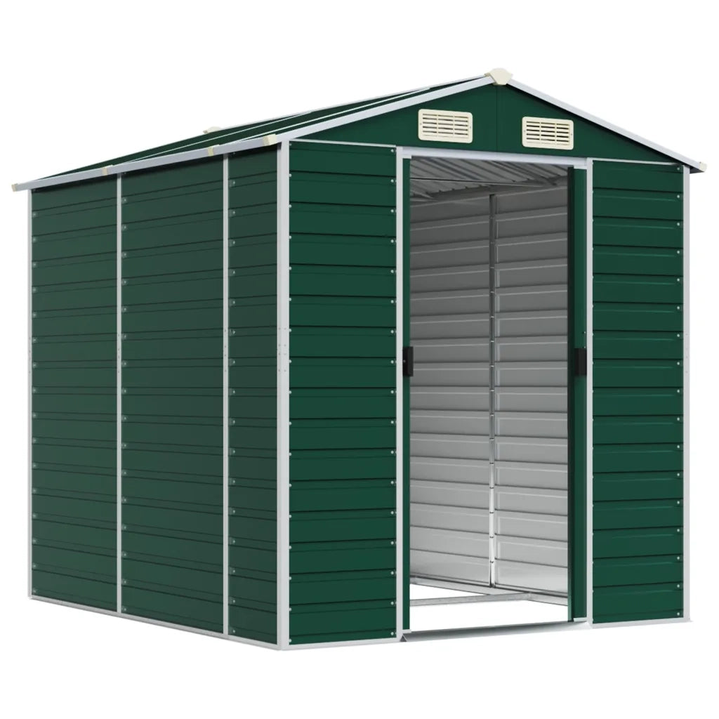 Casetta da giardino verde 191x215x198 cm in acciaio zincato 3188232
