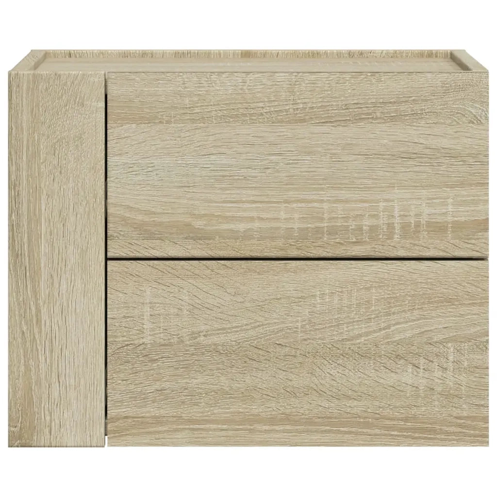 Comodini a Muro 2 pz Rovere Sonoma 45x30x35 cm