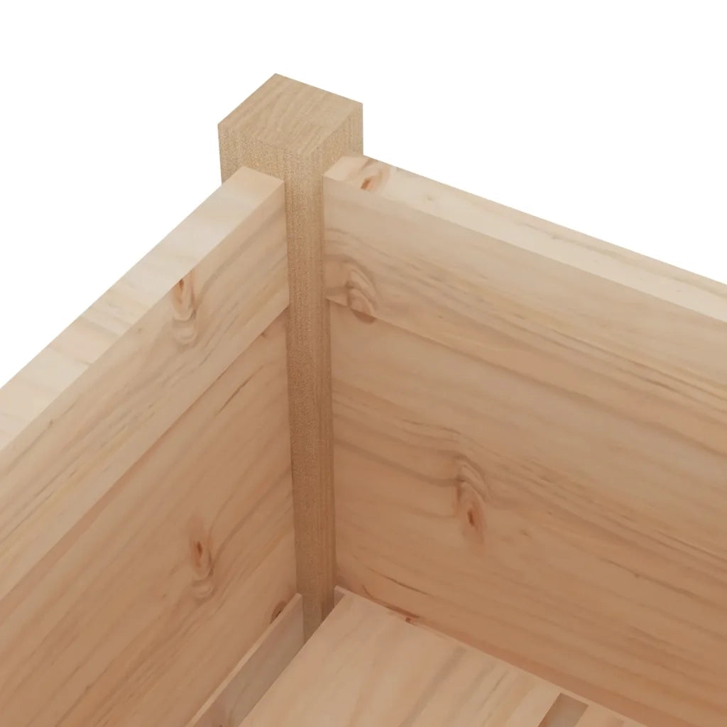 Fioriere da Giardino 2 pz 31x31x70 cm in Legno Massello di Pino 810780