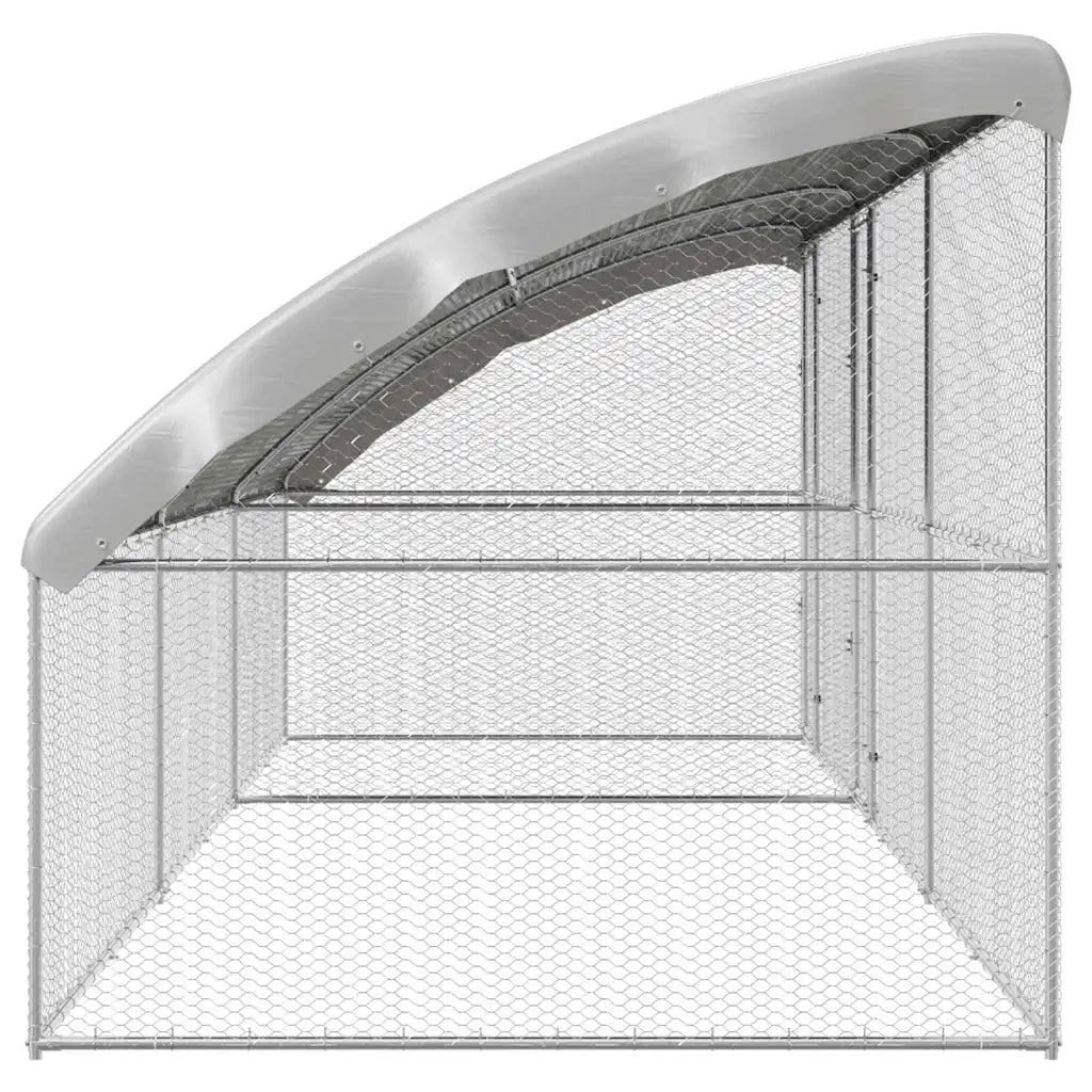 Gabbia per polli 3 pcs Argento 600 x 200 x 198,5 cm