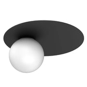 Lampada da soffitto Flat 1xE27 nera bianca Luminex