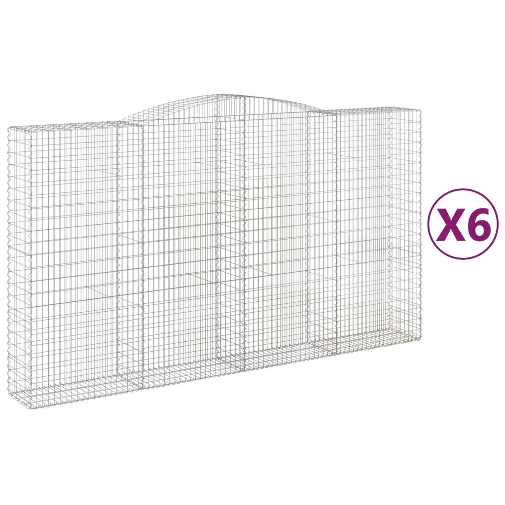 Cesti Gabbioni ad Arco 6 pz 400x50x220/240 cm Ferro Zincatocod mxl 124124