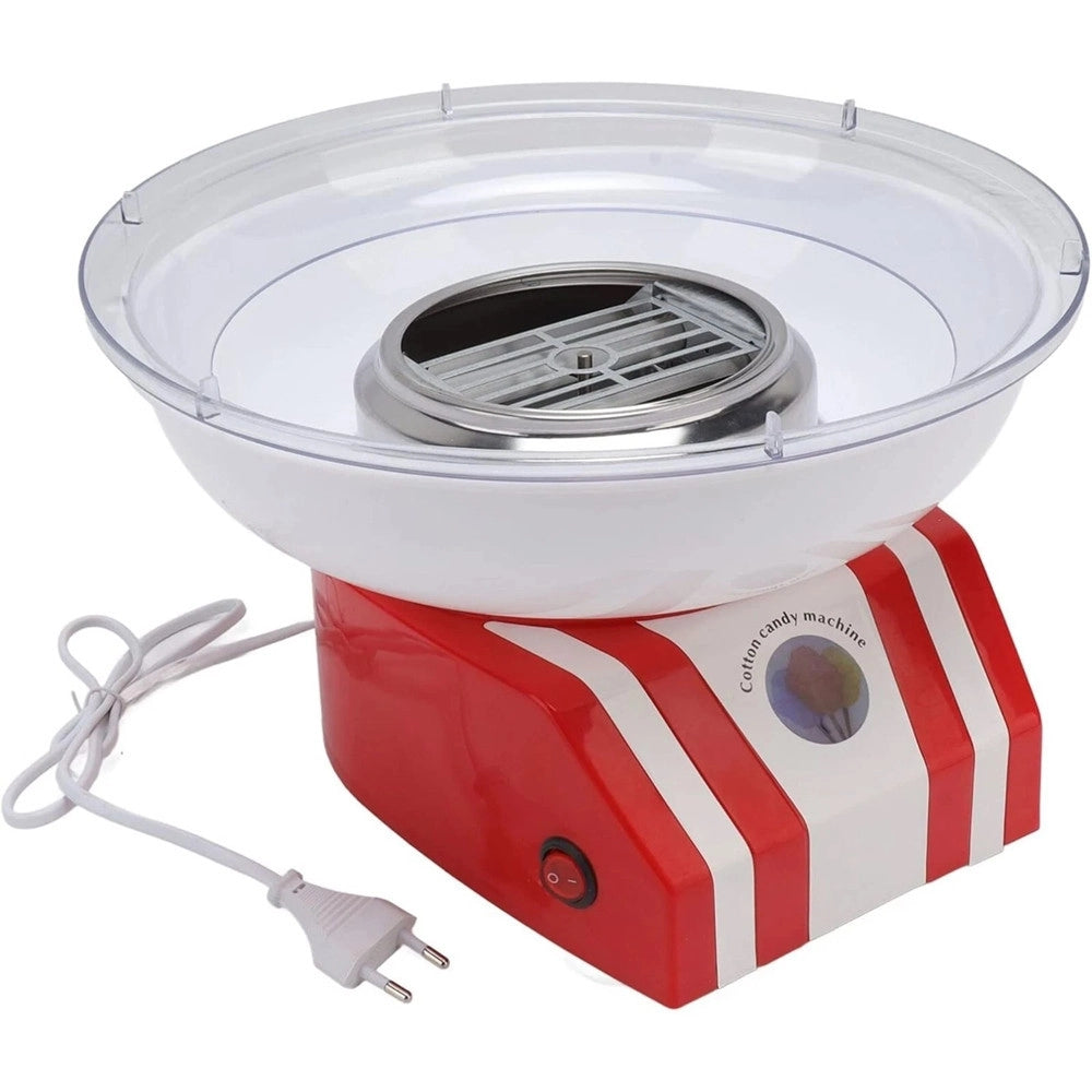 Trade Shop - Mini Macchina Per Zucchero Filato Cotton Candy Maker Elettrica Fai Da Te Facile Da Usare -