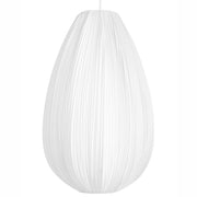 Lampada a sospensione con paralume in tessuto di cotone bianco design moderno luce per soggiorno