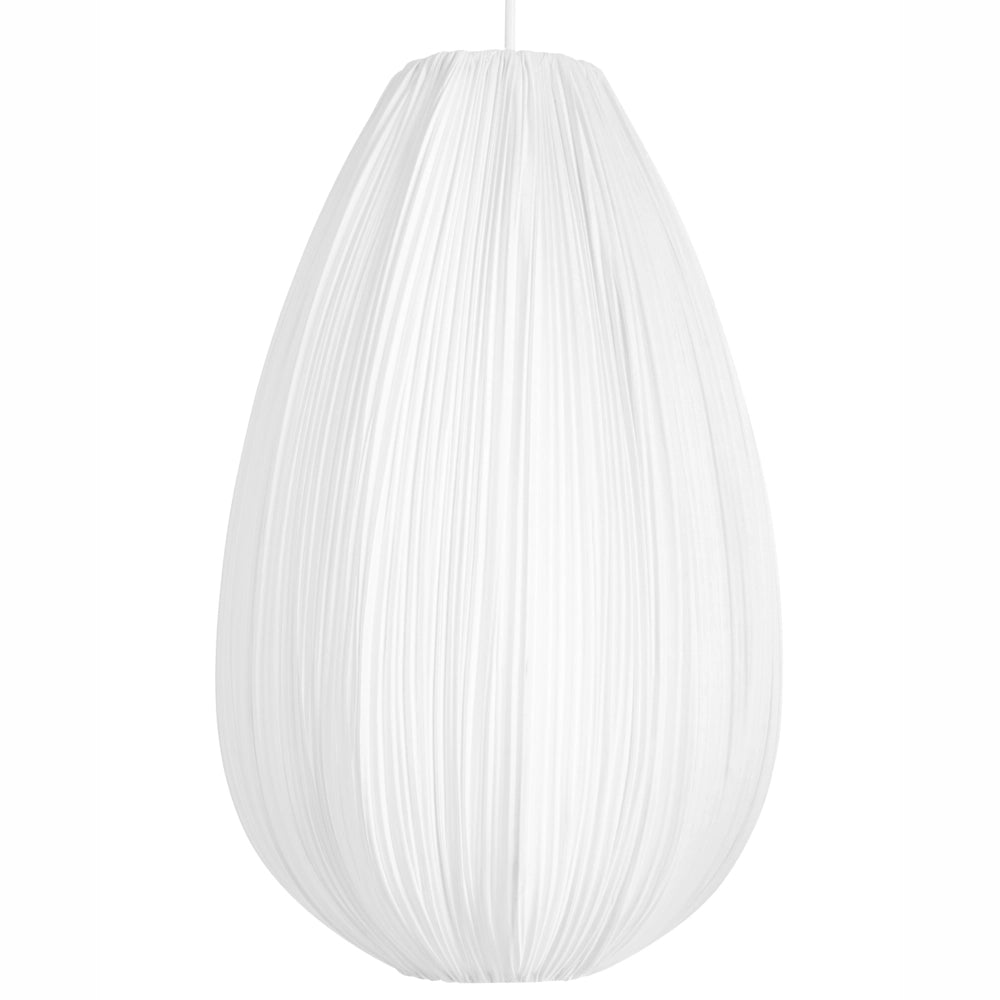 Lampada a sospensione con paralume in tessuto di cotone bianco design moderno luce per soggiorno
