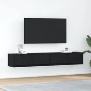 Mobili TV 2 pz Rovere Nero 80x31x25,5 cm in Legno Multistrato 861511