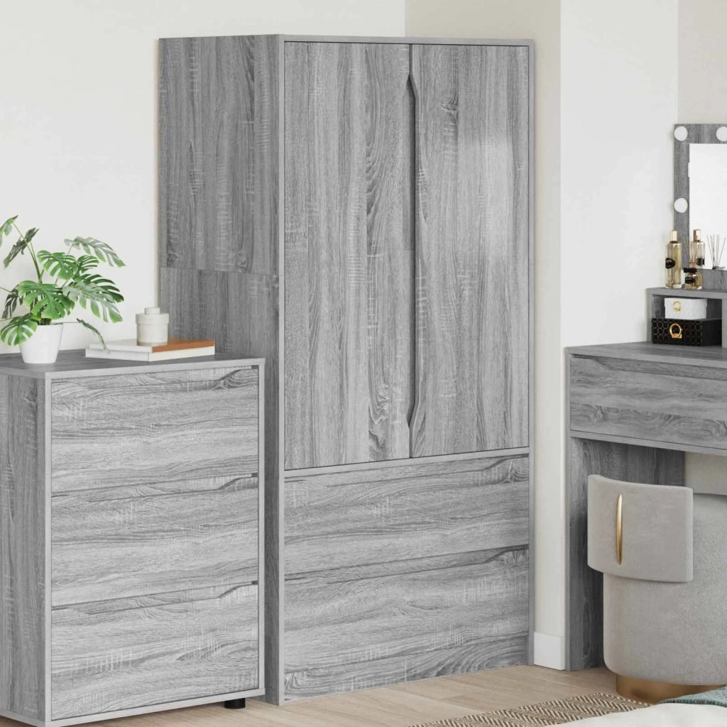 Guardaroba con cassetto Sonoma grigia 79,5 x 49 x 156 cm 3406251