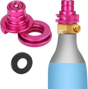 Adattatore rapido CO2 per macchina per acqua di soda - Adattatore di riempimento per macchina per acqua di soda a due cilindri - Connesione per cilindri da 425 g - 60 l Trasformatore a vite trapezoidale TR21-4 - Sistema di connessione rapida nuovo - Rosso