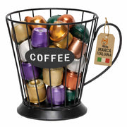Akitaink Portacapsule Caffe' in Metallo Design Tazza Nero