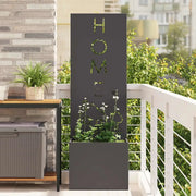 Schermo per privacy in giardino Traforo Nero 50 x 150 cm 876490
