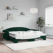 Divano Letto Estraibile Materassi Verde Scuro 90x200 Velluto 3197327
