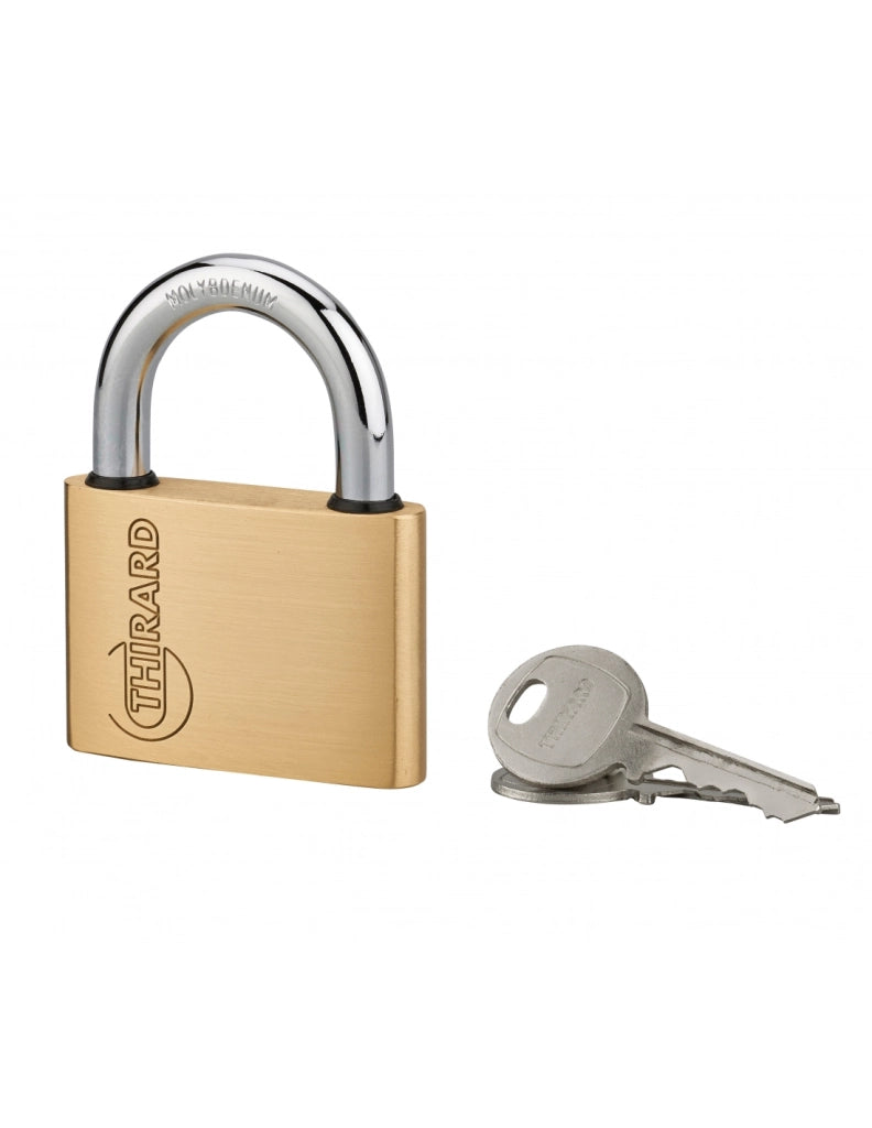 Lucchetto Ruck, ottone, interno, arco in acciaio, 60 mm, 2 chiavi – THIRARD