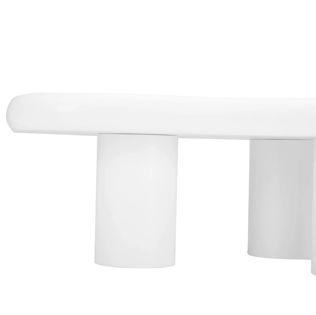 Tavolino a forma di nuvola in MDF bianco