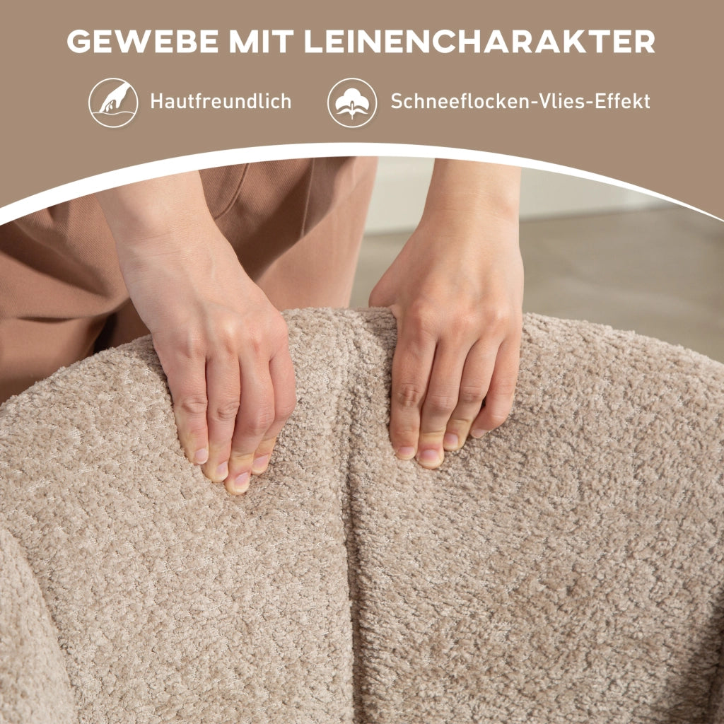 Poltrona girevole imbottita ¨C zephmum ¨C beige chiaro