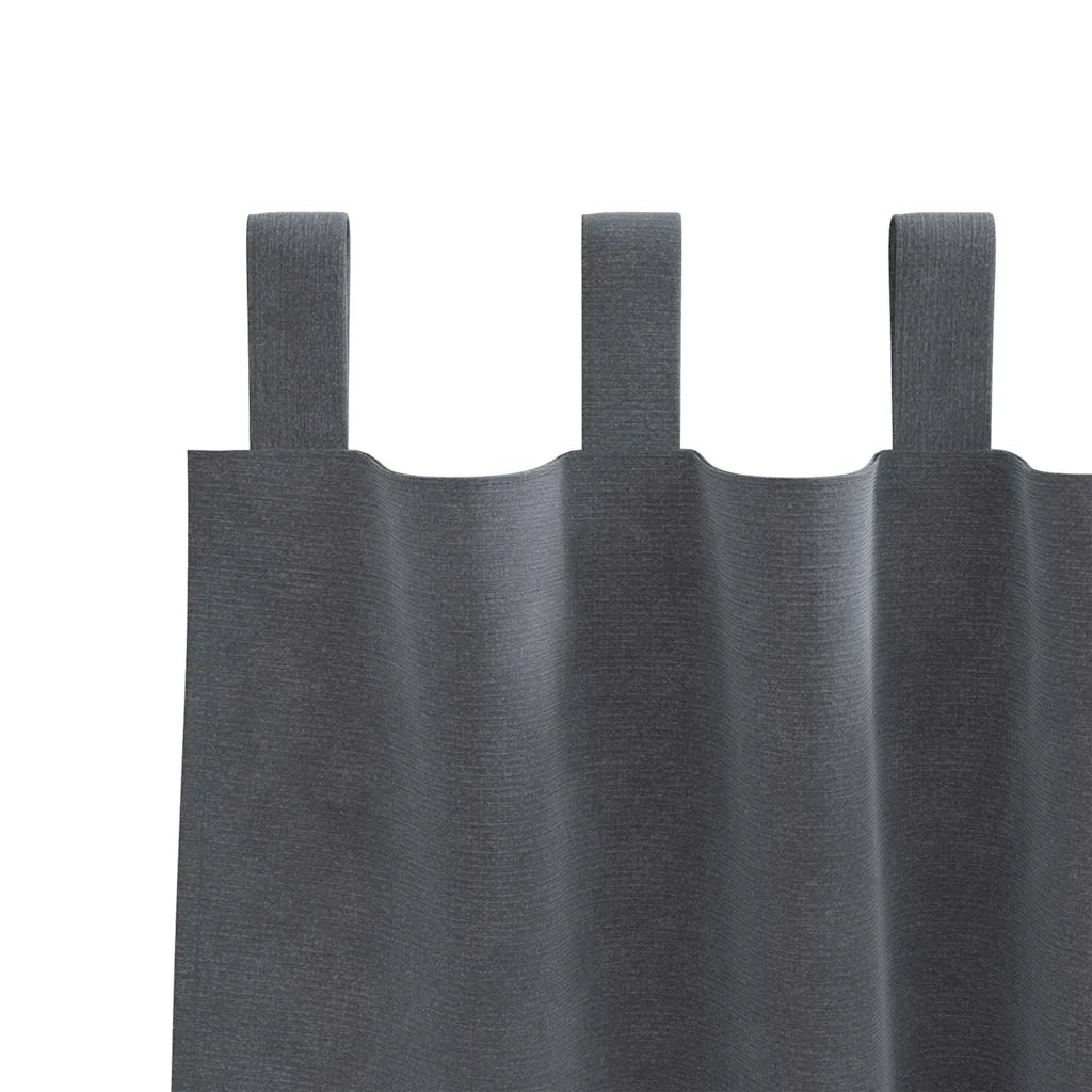 Tende oscuranti 2 pcs Grigio chiaro 140 x 245 cm Velluto 4107296