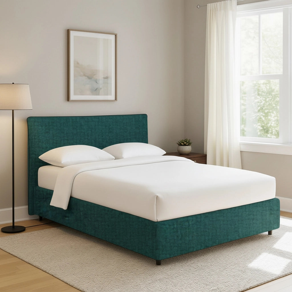 Staines, Letto Singolo Sfoderabile Made in Italy, Verde Petrolio