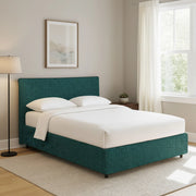 Staines, Letto Singolo Sfoderabile Made in Italy, Verde Petrolio