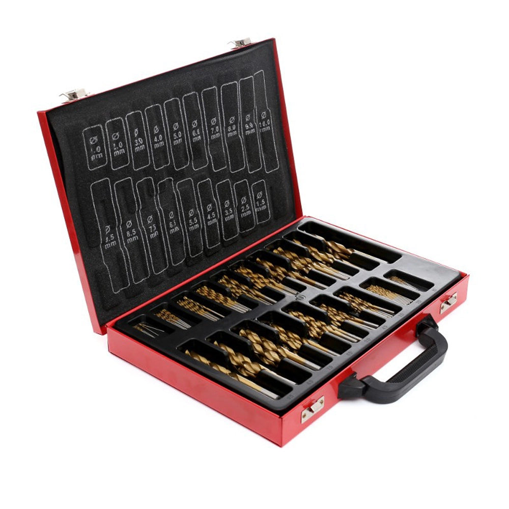 SET DI PUNTE PER TRAPANO HSS 170pz TITANIO 1,5-10mm ANGOLO PUNTA 135° KRAFT & DELE KD991