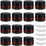 Kit di applicazione crema 20 ml - Flaconi vuoti crema - Boccette di vetro - Protezione UV - Buona chiusura - Incluso 5 pennelli - Kit applicazione cosmetica