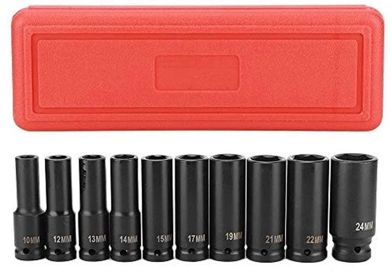 Kit di dadi a stella 10 x 1,2 pollici - Set di chiavi a stella - Kit professionale - Acciaio inox - Scatola di conservazione - Per riparazioni rapide - Set di dadi a stella