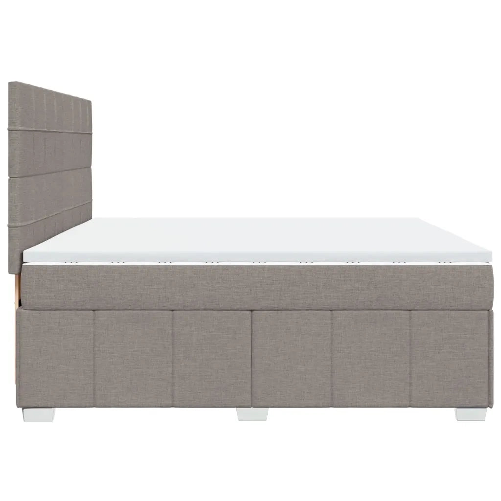 Giroletto a Molle con Materasso Tortora 200x200 cm in Tessuto 3294079