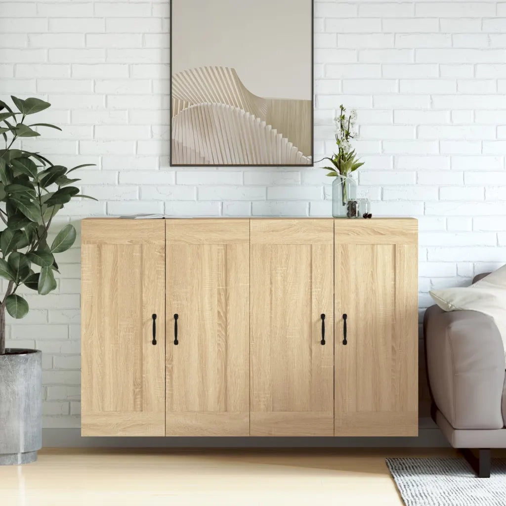 Armadietti a Parete 2 pz Rovere Sonoma in Legno Multistrato CFW1888930