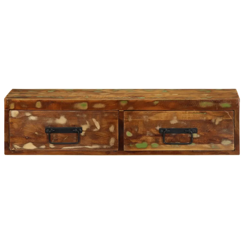 Mobile TV a Parete 80x30x19 cm in Legno Massello di Recupero 4017462