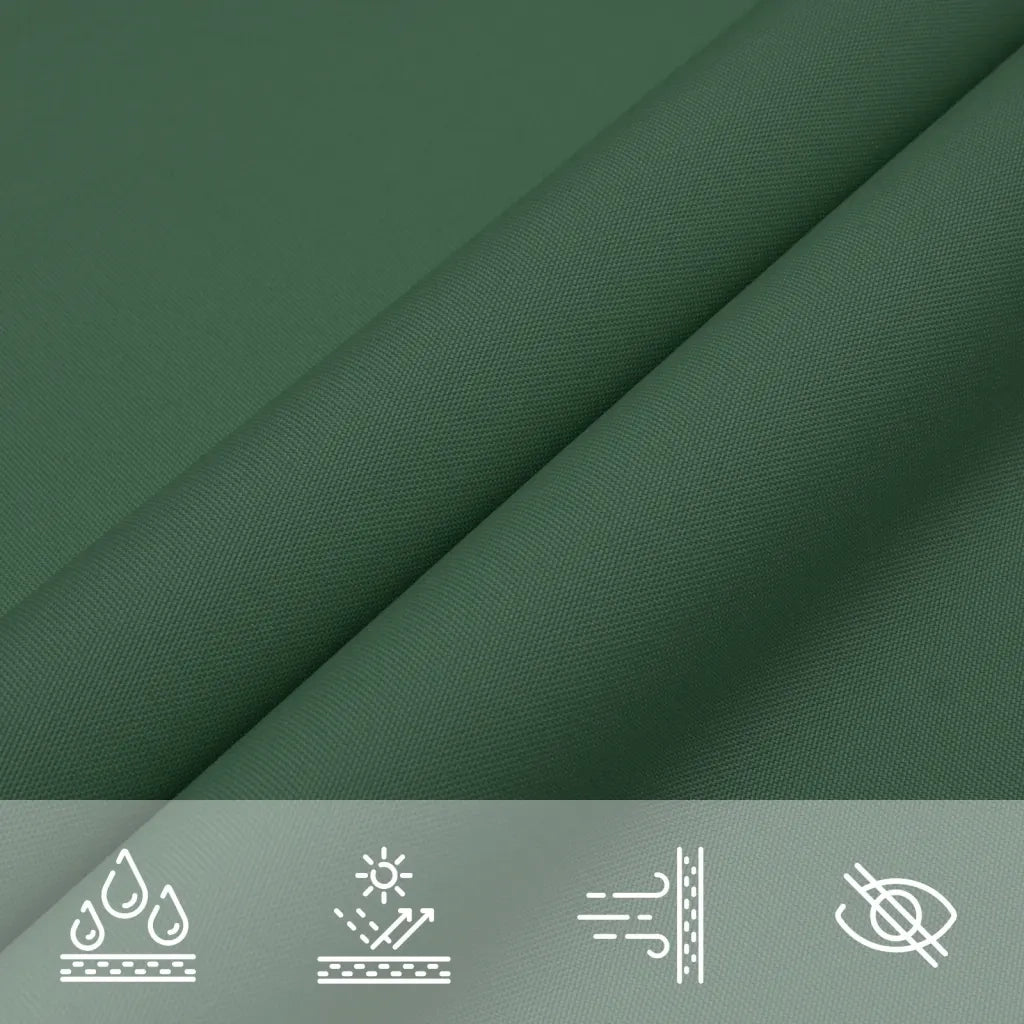 Parasole a Vela Oxford Rettangolare 3x5 m Verde Scuro 135487