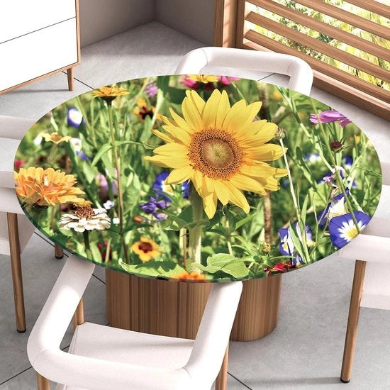 Tavolo in plastica con gommino - Protezione per tavolo per casa e hotel - Cucina e giardino - Lavabile - Antiscivolo - Giallo zucchero - 60 cm