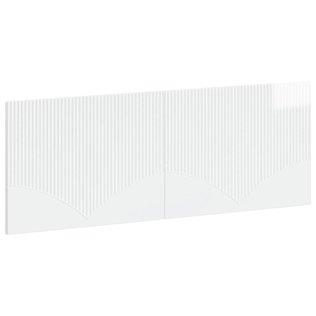 Testiera da Muro HOORN Bianco Lucido Legno ingegnerizzato 897399