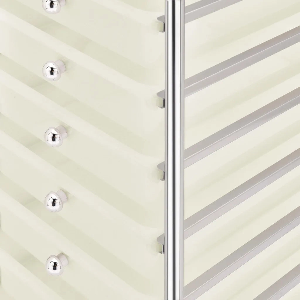 Carrello Portaoggetti Mobile con 10 Cassetti Bianco in Plastica 320403