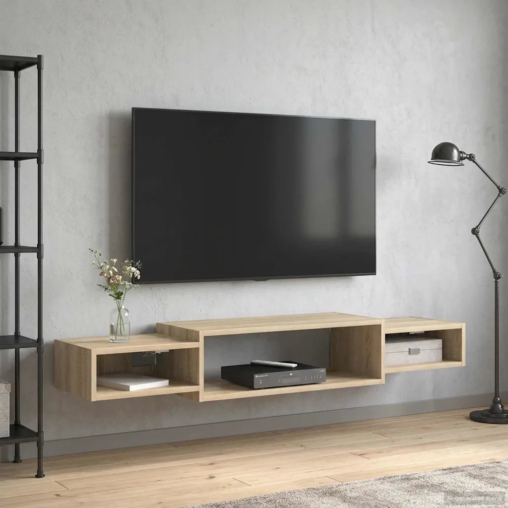 Mobile TV da Parete A parete Rovere Sonoma 140 x 28 x 21 cm 8005999