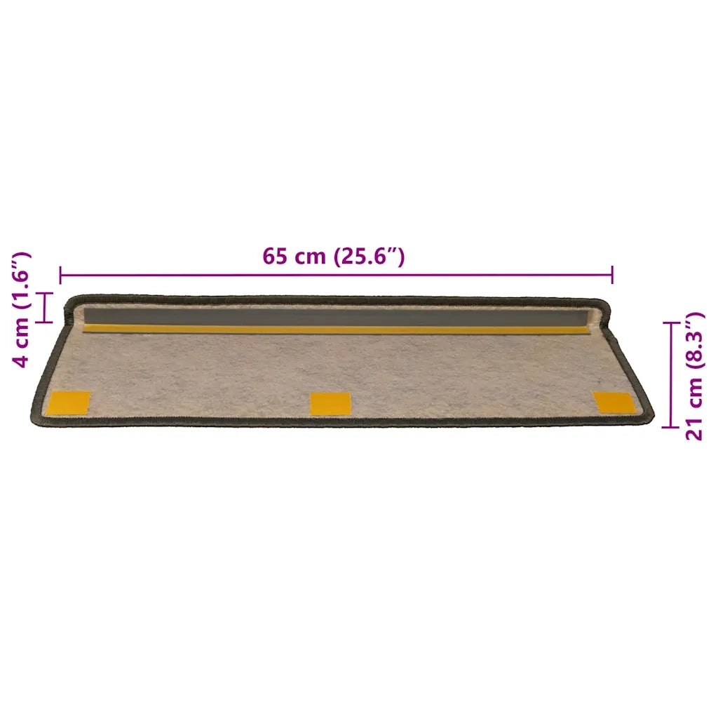 vidaXL Tappeti Adesivi per Scale Sisal 30pz 65x21x4cm Grigio e Beige