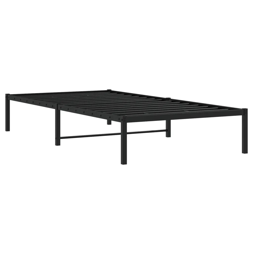Giroletto-Struttura Letto in Metallo Nero 100x200 cm 307353