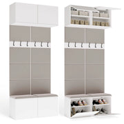 Appendiabiti doppio HAGA II 2w guardaroba per ingresso bianco