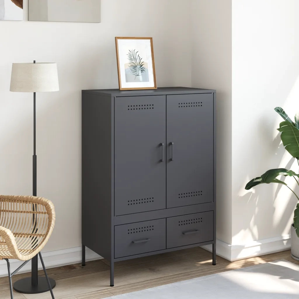 Credenza-Buffet-Armadio da cucina Antracite 68x39x101,5 cm Acciaio 310970