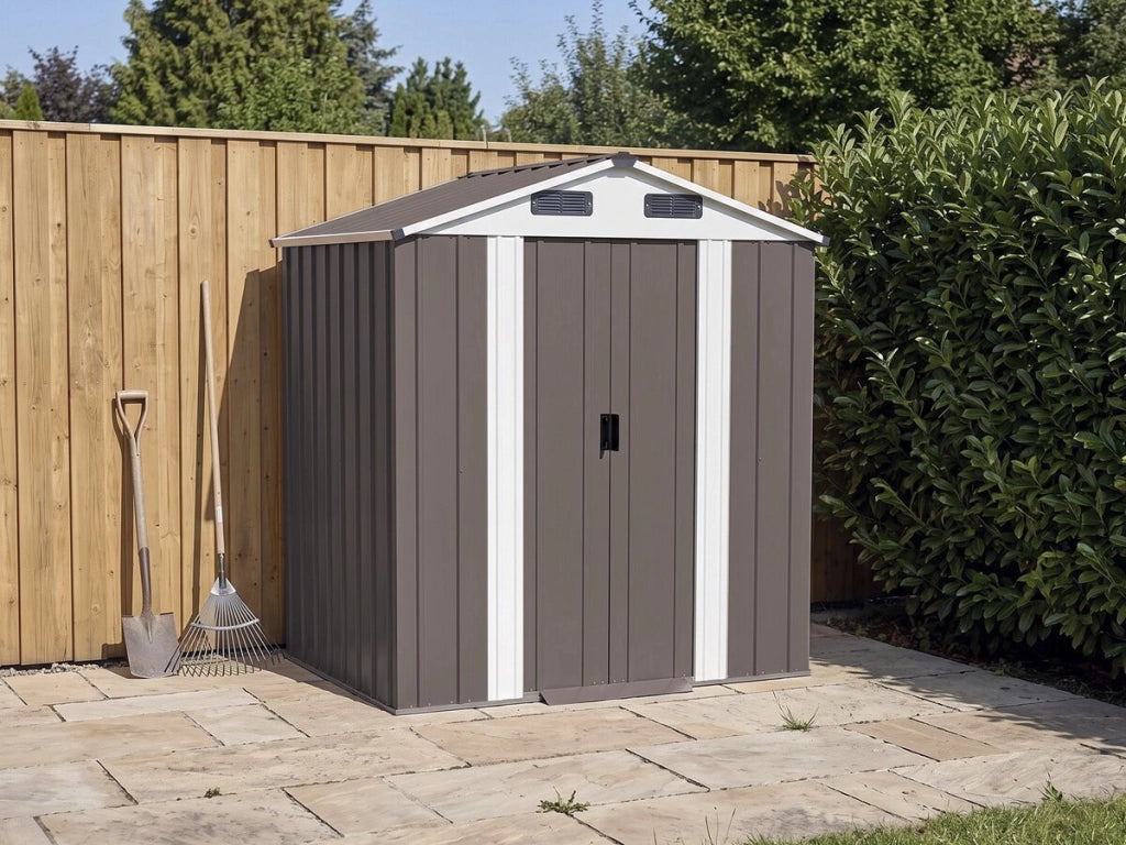 Casetta da giardino in metallo "Dallas II" - 2,17 m² - Colore taupe