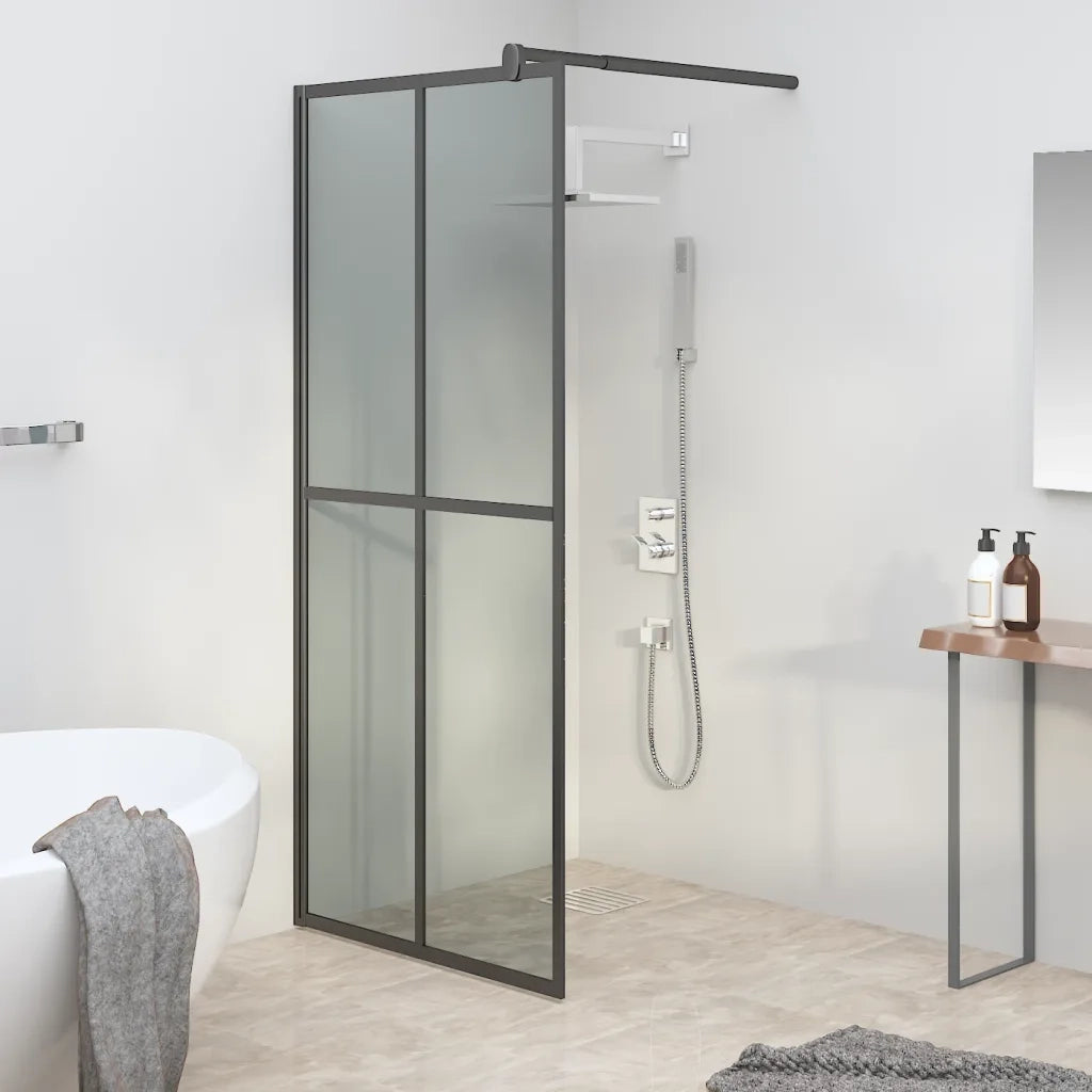 Cabina Doccia 90x195 cm Vetro Temperato Scuro 151885