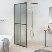 Cabina Doccia 90x195 cm Vetro Temperato Scuro 151885