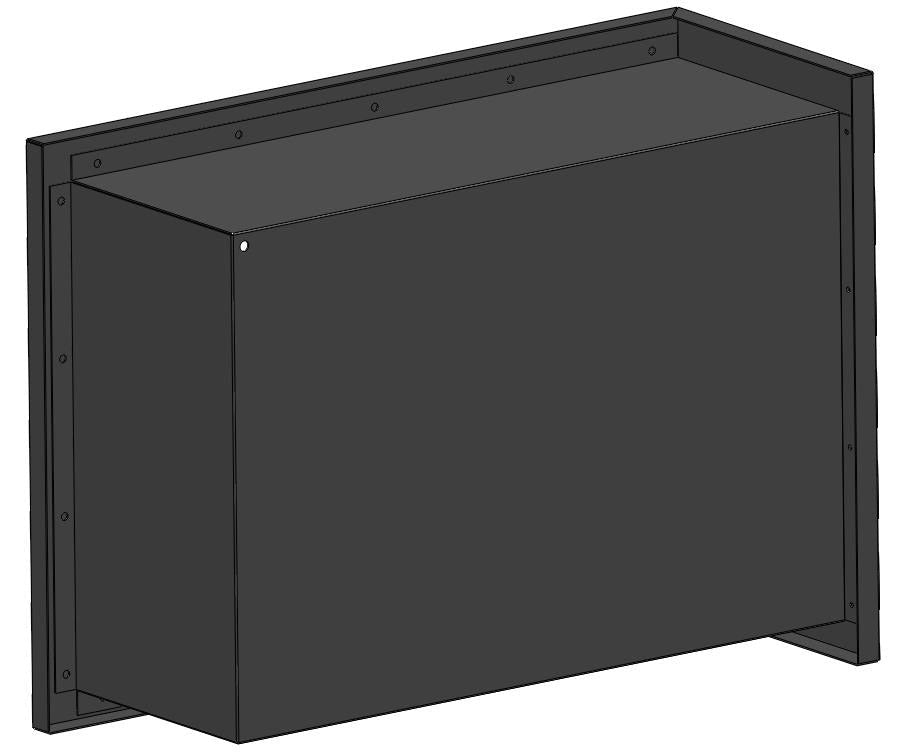 Camino a Bioetanolo da Incasso 60x45 cm Corner 600 Left Sinistro Nero