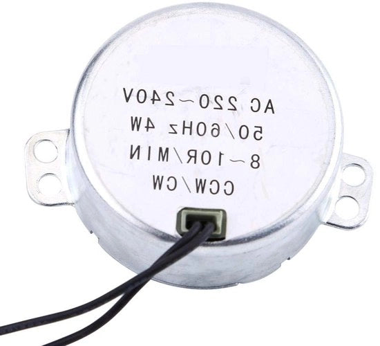Motore sincrono TYC-50 AC 220/240V 4W 50/60Hz - senso orario/antiorario - riduttore elettrico (8-10 giri al minuto) con parola chiave 'industriale'.