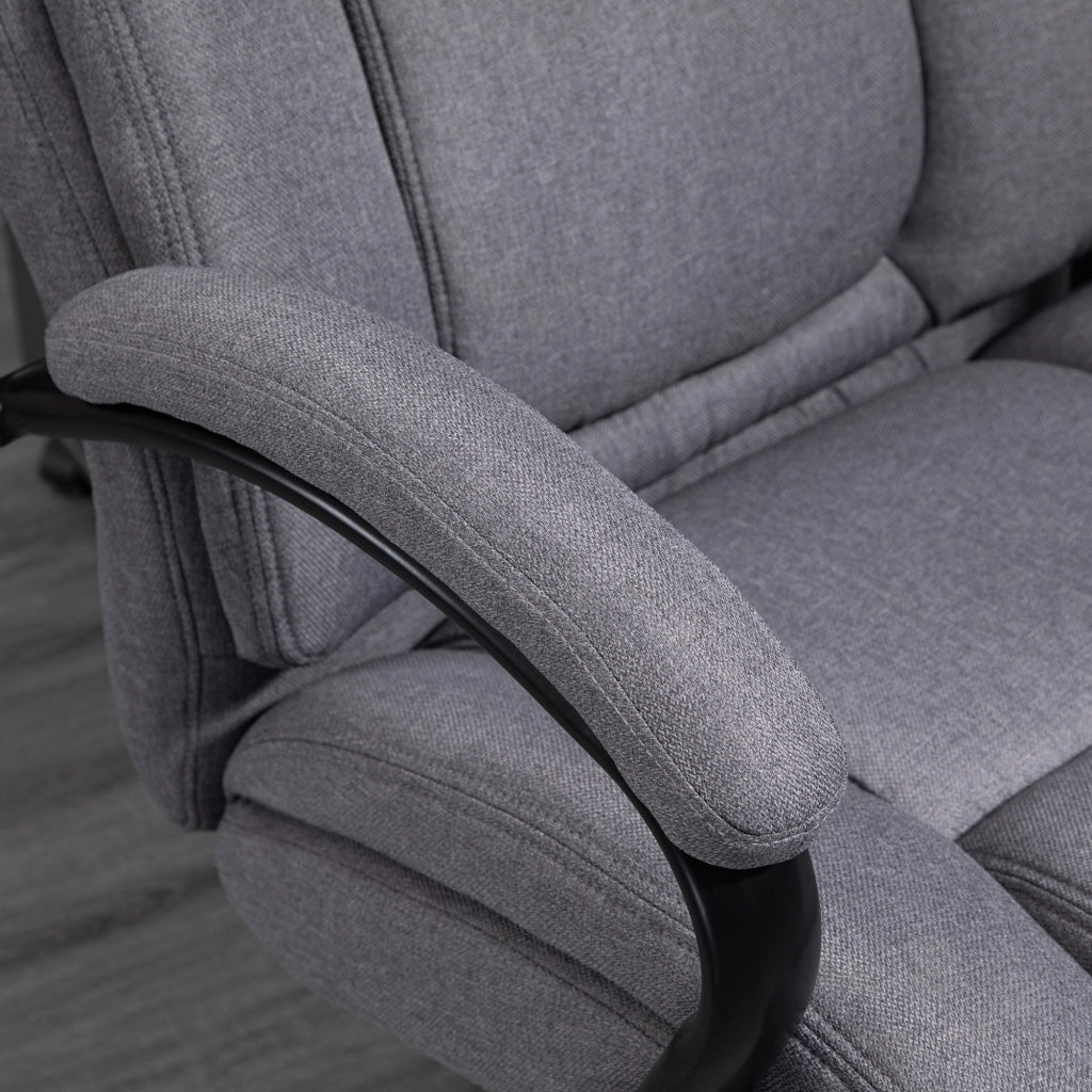 Sedia da ufficio ergonomica con schienale traspirante e altezza regolabile in schiuma grigio chiaro