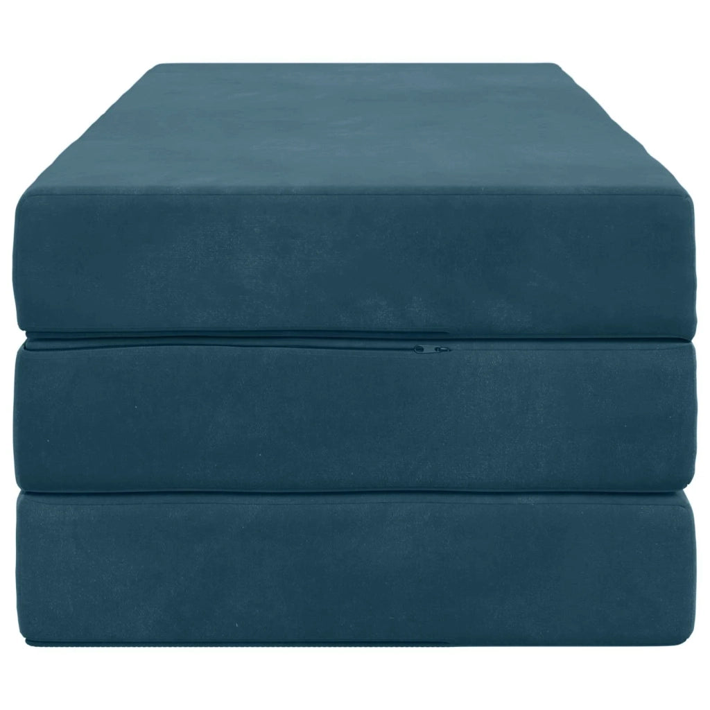 Divano Letto Pieghevole 160 x 67 x 45 cm Blu 900238