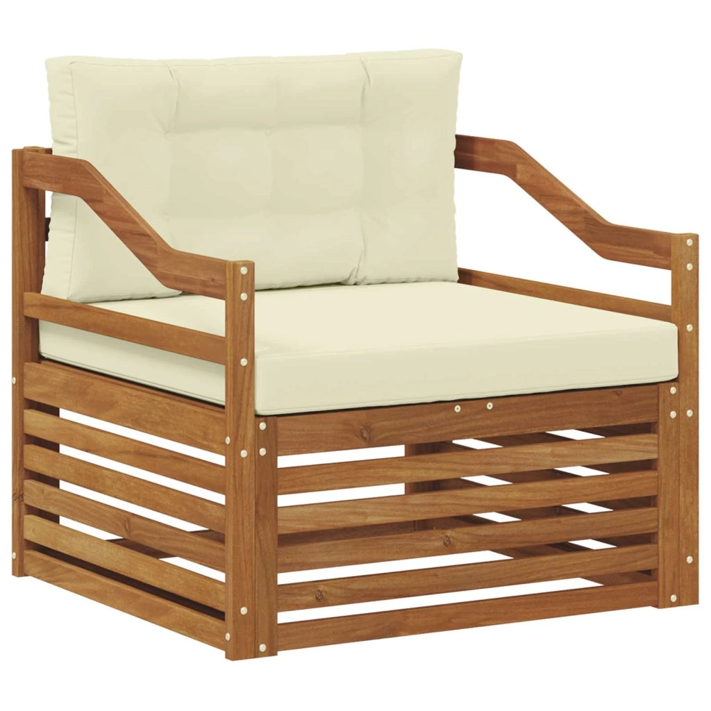 Set di divani da esterno-Sofa da giardino Legno di Acacia Massello Naturale 987415