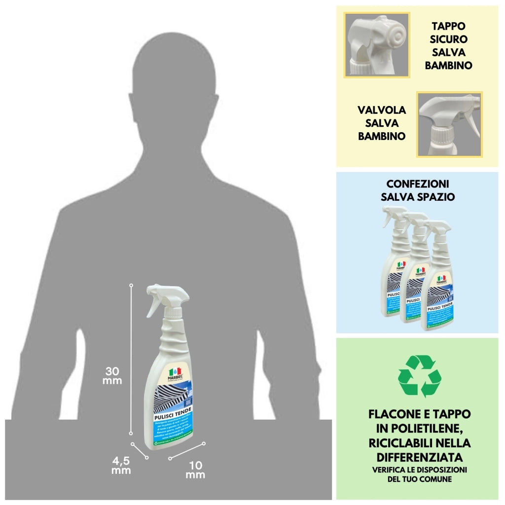Detergente per la pulizia di tende PULISCI TENDE   750MLx6Pz